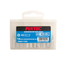 FIXTEC Hand Tools 25mm*10pcs Screwdriver Bit Set With Tough Case